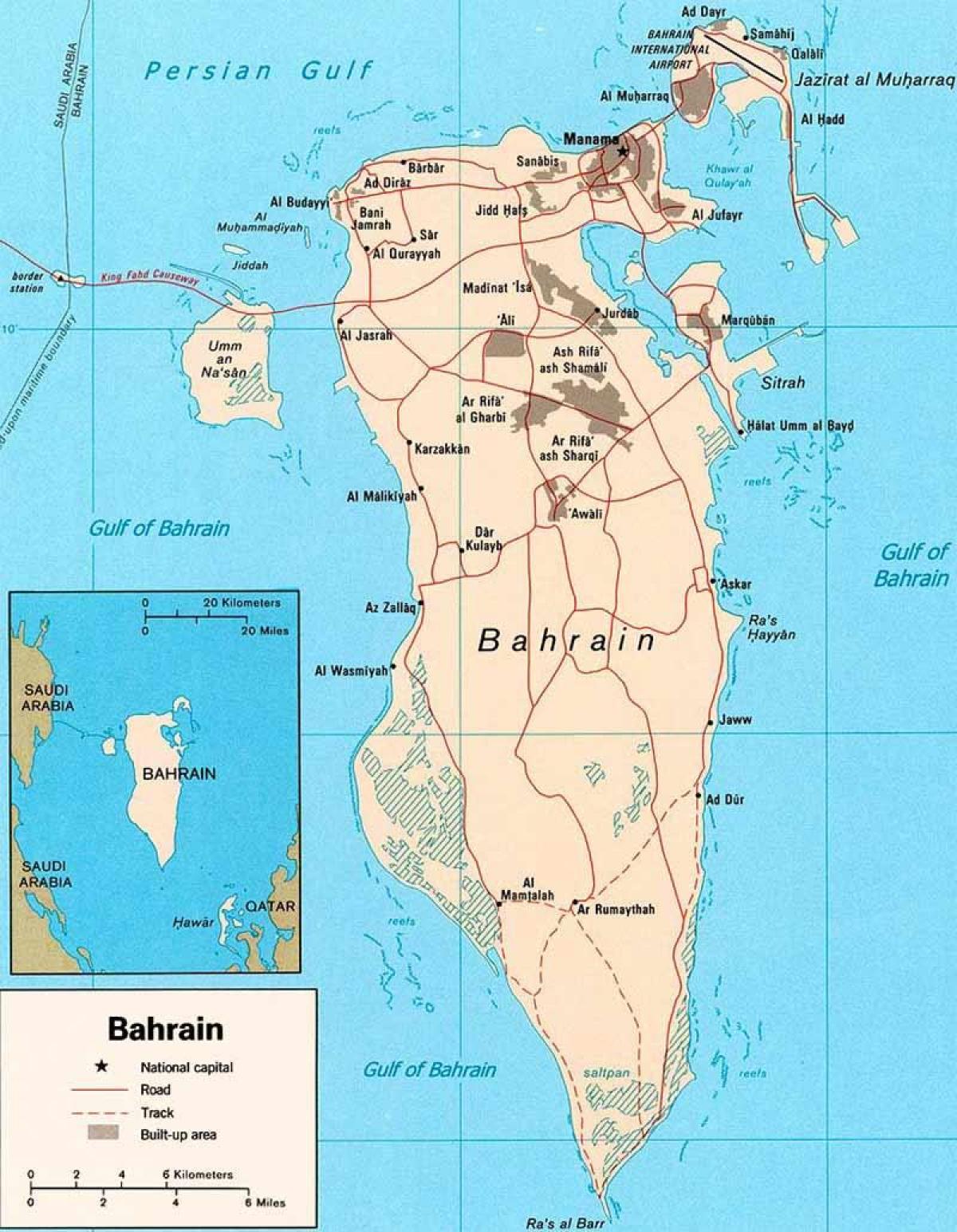 بحرین کی سڑکوں کا نقشہ