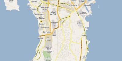 نقشہ کی سڑک کا نقشہ بحرین